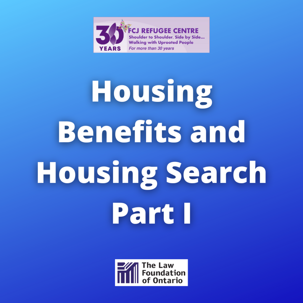 Housing Benefits and Housing Search Part I
