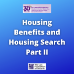 Housing Benefits and Housing Search, Part II