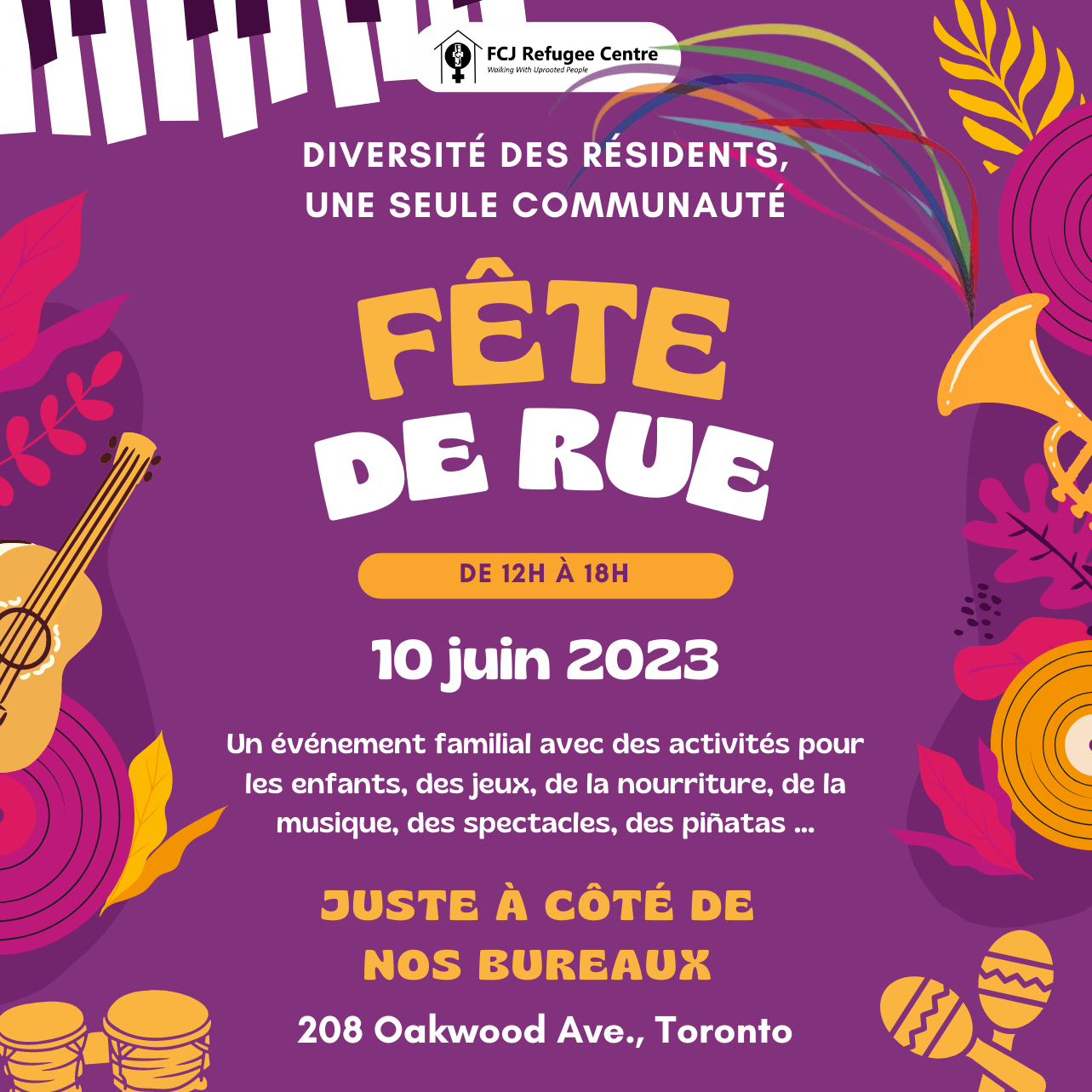 Notre fête de rue est là ! – FCJ Refugee Centre