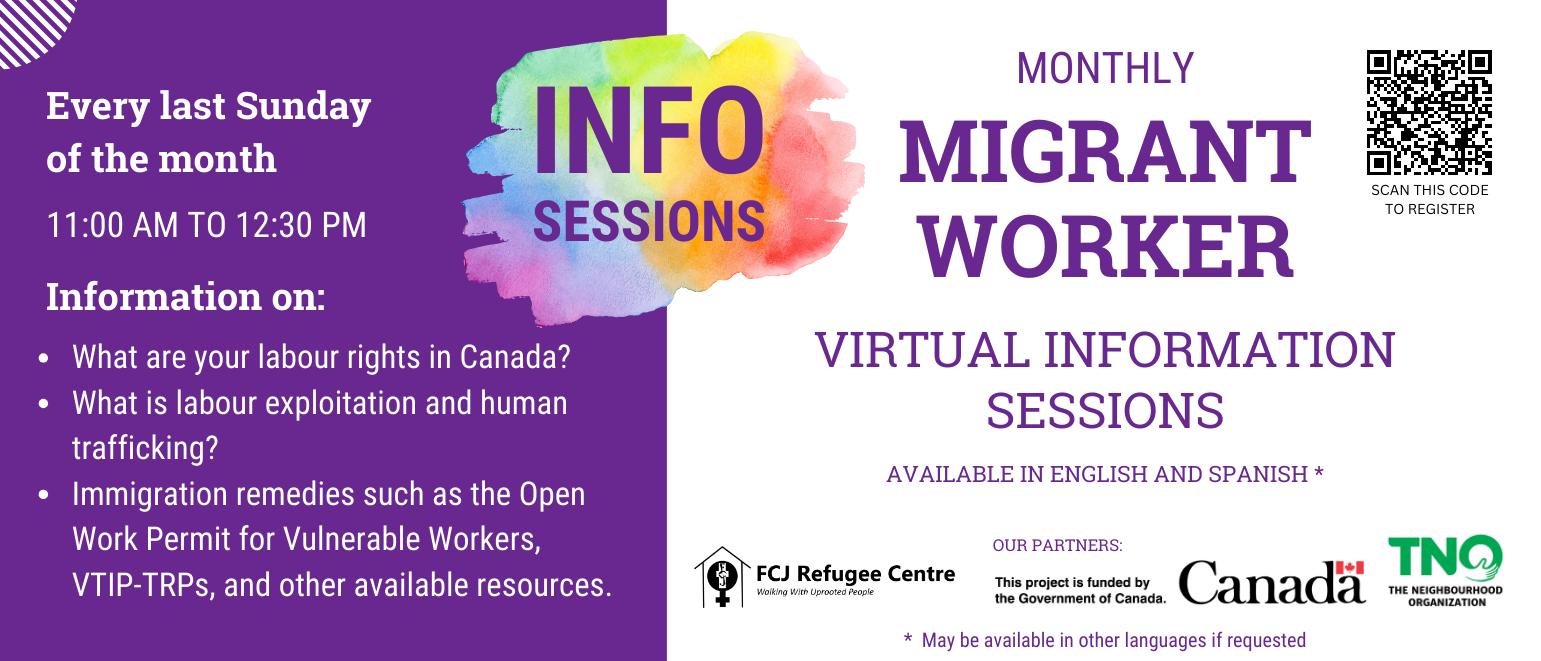 Monthly Information Sessions for Migrants Workers